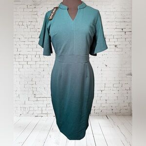 NWT HOMEYEE Womens Flounce Sleeve Office Work Party Pencil Dress size XL